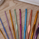 22Pcs/Set Aluminum Knitting Needles Set Ergonomic Grip Crochet Hook Soft  OMS