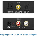 Digital to Analog DAC SPDIF to RCA Toslink to 3.5mm Adapter Box for DVD PS4
