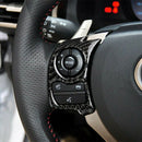 1 Pair Carbon Fiber Steering Wheel Button Cover Decorative Stickers for LEX