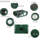 Outdoor Solar Ultrasonic Pest Animal Repeller Garden Cat Dog Bird PIR Repellen3C