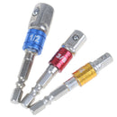 3pcs Chrome Vanadium Steel Socket Adapter Hex Shank to Extension Drill Bits  OZ