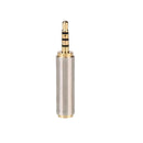 2.5mm Male To 3.5mm Dual Female Adapters Y Splitter Mic And Audios Cables