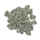 100pcs Hollow Heart Pendants Jewelry Making Jewellery Finding DIY Necklace