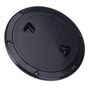 Marine Boat RV Black 6" Plastic Access Hatch Cover Lid Screw Out Deck Plate