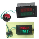 100A AC80-300V Current Ammeter Panel Voltmeter Dual LED Display Volt Amp Gauge