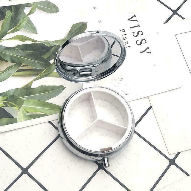 Portable Metal Medicine Organizer Pill Box Makeup Storage Pill Container Ca G9M5