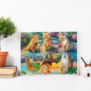 5D DIY Full Drill Diamond Painting Feline Embroidery Mosaic Craft Kit Decor