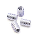 4pcs Sliver Wheel Tyre Tire Valve Stems Air Dust Cover Screw Caps Car Truck Bike