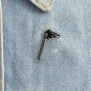 Enamel Black Flame Brooch Pin Shirt Collar Badges Pin Breastpin Jewelry Gift 3C