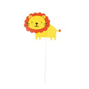 7pcs Baby Shower Wildlife Animal Cake Topper Party Monkey Lion Zebra Ca3c