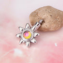 Crystal Sunflower Pendant Keepsake Urns Memorial Jewelry For Pet/Human Ashes
