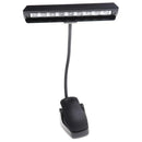 ABS 9 LED Music Stand Lamp Desk Bedroom Reading Light Black 20.3cm/7.99''