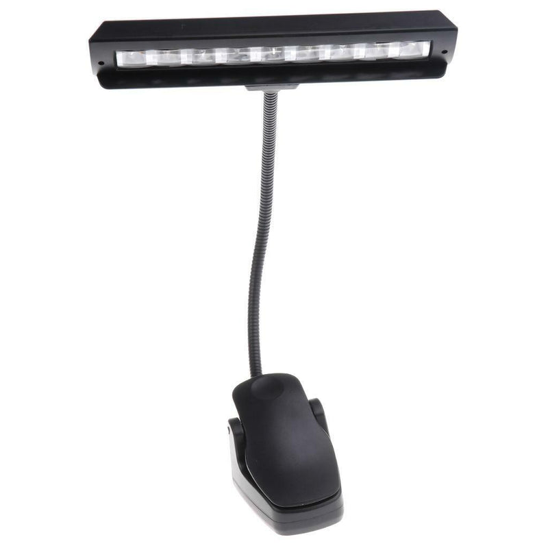ABS 9 LED Music Stand Lamp Desk Bedroom Reading Light Black 20.3cm/7.99''