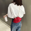 Lips Women PVC Handbags Chain Messenger Bags Shoulder Party Clutch (Red) SN9F