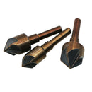 5pcs 82Â° Angle Chamfer 5 Flute Countersink Drill Bit Set HSS 1/4 3/8 1/2 5/8 3/4