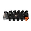 SATA Port Powered 11 Way 4pin Cooling Fan Power Cable Extender Hub for PC A