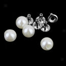 100 Ivory Pearls Studs Beads 8mm Rivets Leather Bag Clothes Decor Crafts DIY