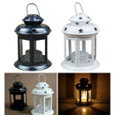 Handle Candle Tealight Light Holder for Photograph Props Home Decor Black