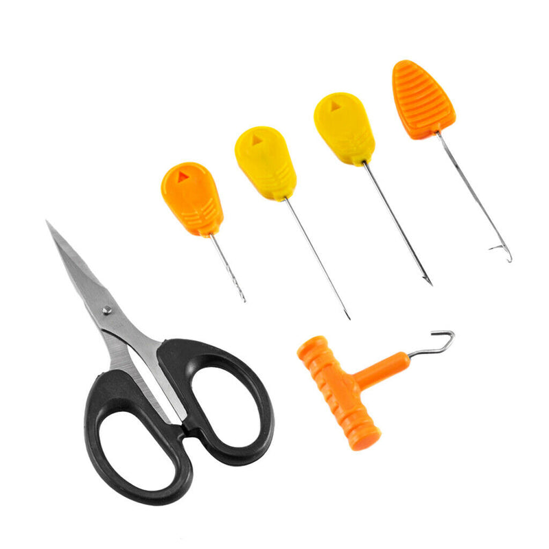 1 Set Fishing Rig Tool Kit Needle Scissors Fishing Driller Cutter Rigging Tools
