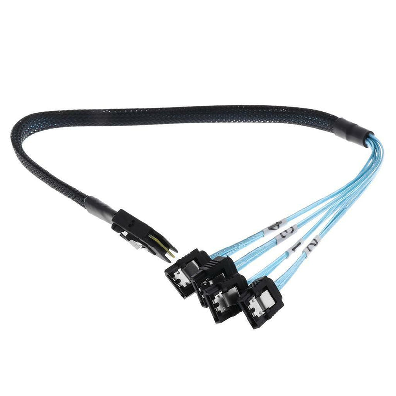 1.5ft 6Gbps Mini SFF-8087 36Pin to 7Pin Sata Hdd Hard Drive Splitter Cable