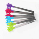 Set of 4 mini silicone and stainless steel multifunctional kitchen tongs fo X4H7