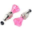 LED Flash Tyre Wheel Valve Cap Light for Bicycle Motorbicycle (Pink,Set of