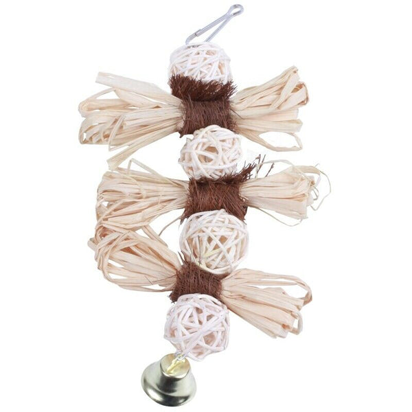 Pet Parrot Conure Cockatiel Parakeet Budgie Bird Chew Bites Swing Cages ToysA4P8