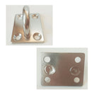 316 Stainless Steel Square Pad Eye 6mm Ring Sail Shade Plate Boat Rigging M6