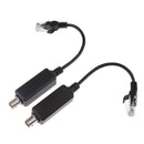 Plastic ABS Video Balun Passive Video Balun IP Over Coaxial Extender Black
