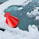 Dual Funnel Car Window Windshield Magical Ice Scraper Snow Remover (Red)
