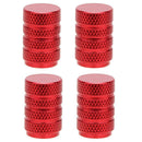 4pcs Aluminum Alloy Car Tire Wheel Tyre Caps Valve Stem Dust Covers (Red)