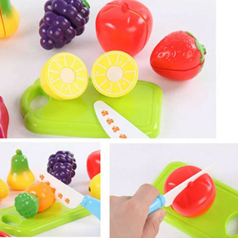Fruit Vegetable Food Cutting Set Pretend Role Play Kitchen Food Toys for Ki K2T7