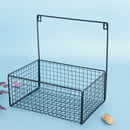 Nordic Iron Wire Wall Hanging Storage Basket Kitchen Bedroom Sundries Snacks