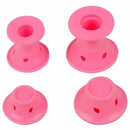 Hair Rollers X 24- Effortless - Heat Free - Hair Styling - Pink Silicone -  W5C8