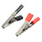 2Pcs Red Black Alligator Clip Clamp to 4mm Banana Female Jack Test Adapter JR