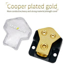 2-Way Power Distribution Block Power/Ground Splitter 0/4gauge Hot AWG Audio L8M7