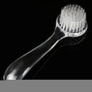 Monja Nail Art Dust Remover Powder Cleaning Brush Clear Plastic Round Head  S1S3