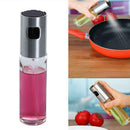 Stainless Steel Glass Oil Pump Spray Fine Bottle Olive Can Tool Pot Cooking A