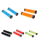 1 Pair MTB Bike Lock-on Fixed Gear Grips Soft Handlebar Grips Cover Black