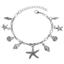 Starfish Turtle Anklet Multilayer Charm Beads Sea Handmade Boho Anklet Foot