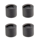 4x Iron Guitar Bass Volume Tone Control Knobs Black String Instrument Parts