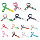 Baby Pacifier Chain Cartoon Print Fixed Button Baby Pacifier Clip Chain Rib