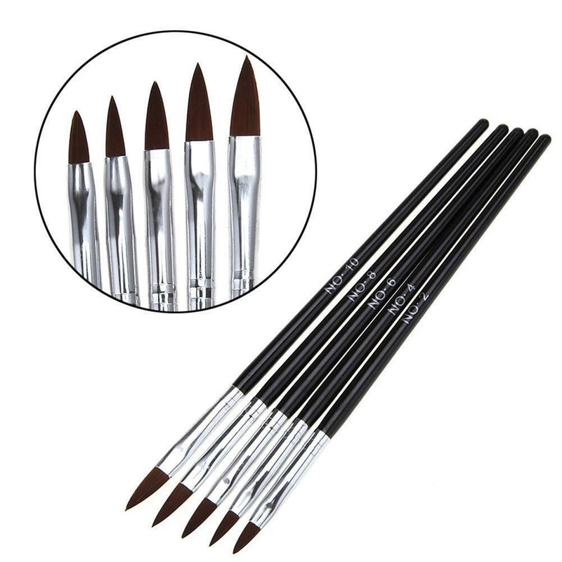 5 Ppcs Kolinsky Sable Brushescrylic Nail Brushfessional Nailrt To New