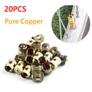 20pcs Copper Car Tire Valve Stem Caps Auto Tyre Valve Dust Proof Air Caps
