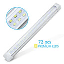 2X 72 LED Interior Light Strip Bar Car Lamp Van Caravan ON/OFF Switch WhiteS Hn