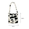 Cow Print Crossbody Bag Plush Women Fashion Big Capacity Shoulder Pouch (1)