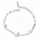 Hot Lady Crystal Rhinestone Bracelet Sea Blue Bangle Chain Heart Jewelry A5P1