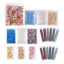 22pack Slime Making Kits Supplies,Fishbowl Beads,Foam Balls,Glitter Jars,Fr