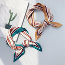 New Women'S Square Scarf Silk Head Stripe Double-Sided Small Scarf Scarf Re F3G1