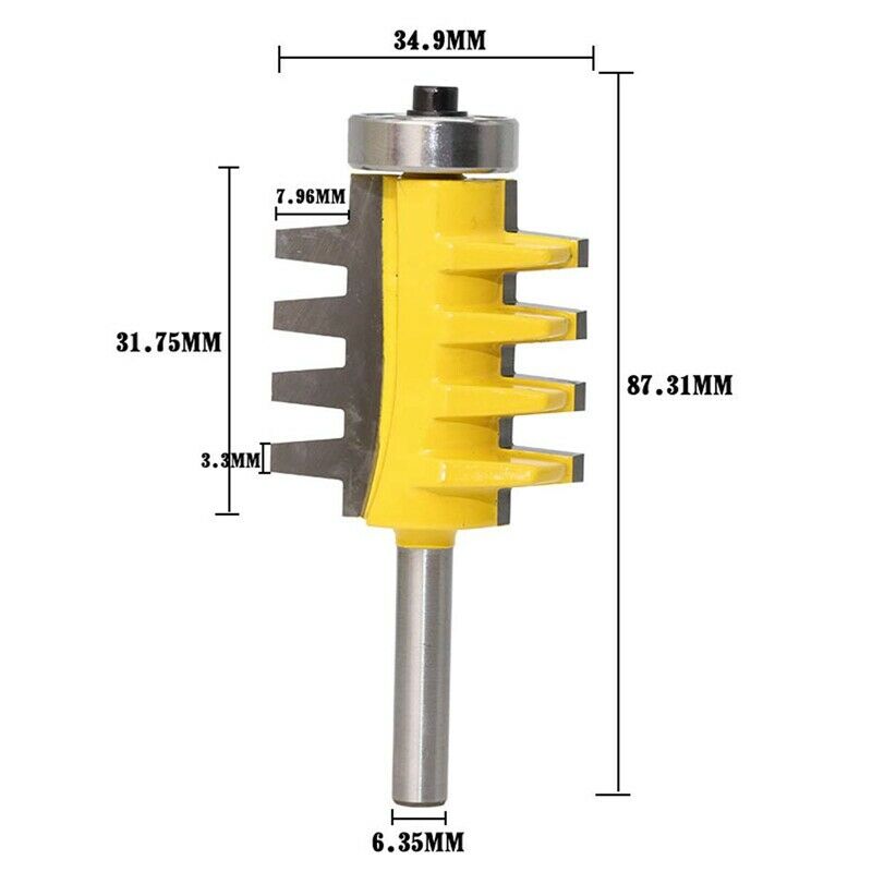 Router Bit Set, 3Pcs 1/4-Inch Shank Tongue And Groove Router Bit And Revers H1B4
